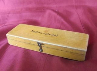 19C.  ANTIQUE MEDICAL OPHTHALMOSCOPE SET w/WOODEN BOX 2