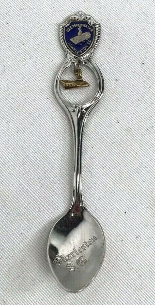 Vintage Uss Yorktown Cv - 10 Charleston South Carolina Souvenir Spoon