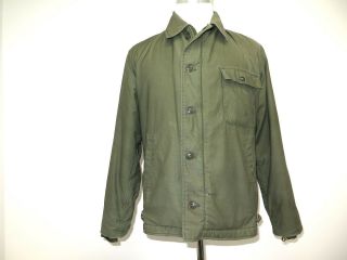 Vintage Usn Us Navy A - 2 A2 Cold Weather Deck Jacket Small 1980s