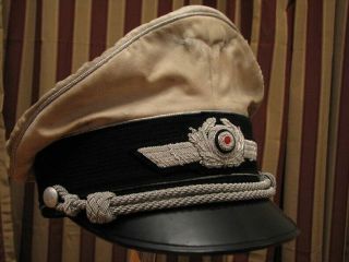 Ww2 Wwii Wh Air Force Officer Sonderklasse Luftwaffe Pilot Summer Visor Hat Cap
