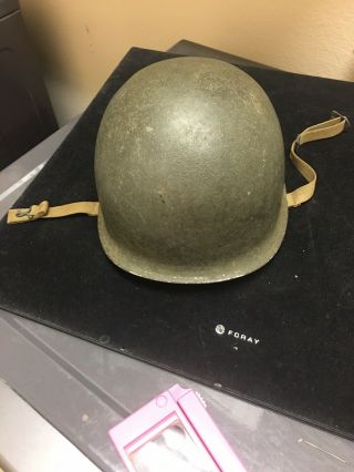 Early WW2 U.  S.  Army M1 Fixed Bale Helmet (700A) With Inland 16 Liner 7