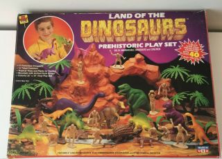 Toy Street Land Of The Dinosaurs Prehistoric Play Set Complete Set