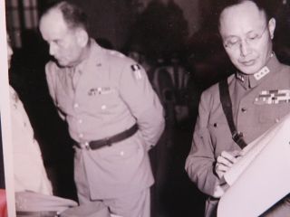 RARE WWII 5x7 WWII photograph of Chinese Generals at Japanese surrender - Nanking 5