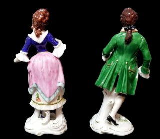 Rudolf Kämmer of Volkstedt Dresden Figurines Man Lady Courting / Dancing 4