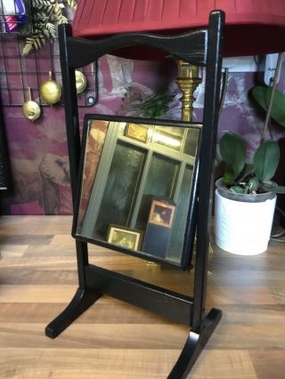 Small Black Standing Swivel Mirror