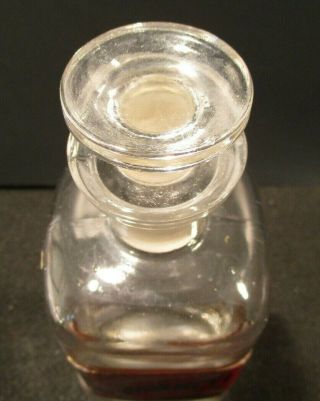 1890 8 In LABEL UNDER GLASS TR.  ACONITI APOTHECARY DRUGSTORE BOTTLE & STOPPER 6
