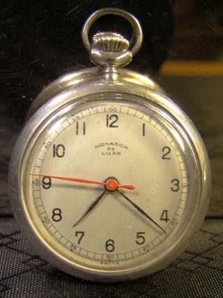 Vintage Monarch De Luxe Sterling Silver 925 17 Jewel Pocket Watch 4
