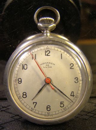 Vintage Monarch De Luxe Sterling Silver 925 17 Jewel Pocket Watch 7