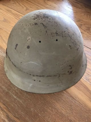 WW2 Japanese Type 90 Combat Helmet,  Liner Dated 1942,  Size Small,  Good Cond 5