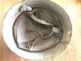 WW2 Japanese Type 90 Combat Helmet,  Liner Dated 1942,  Size Small,  Good Cond 6