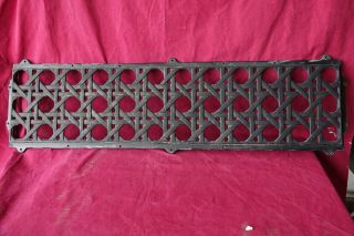 Vintage Decorative Cast Iron Wall Grate 46 " X 12 " Large Long Woven Basket