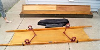 MUSEUM PIECE WW1 PRE WW2 Medical Field Gear US Army Military Stretcher W/ Case 2