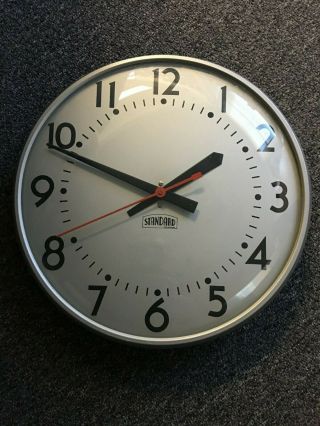 1961 Vintage Standard Electric 13 " School Clock