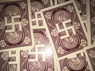 Vintage 1912 The Game Of Roodles Flinch Card Co Swastika,  Shamrock,  Wishbone