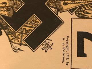 Vintage 1912 The Game of Roodles Flinch Card Co swastika,  shamrock,  wishbone 4