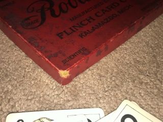 Vintage 1912 The Game of Roodles Flinch Card Co swastika,  shamrock,  wishbone 7