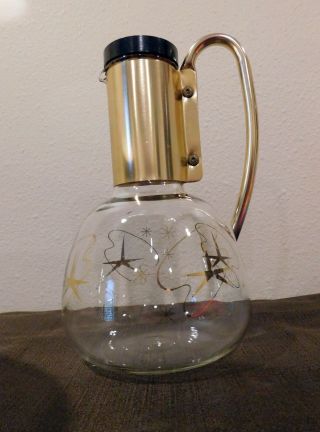 Vintage Atomic Starburst 6 Cup Carafe Coffee Decanter 2