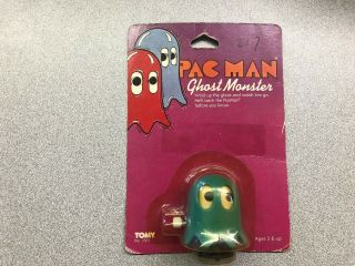 Vintage Pac - Man Ghost Monster Wind - Up Toy 1982 Tomy