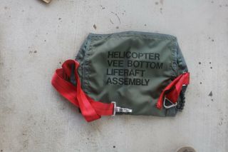 Nos Military Surplus Life Raft Case Pack Shoulder Bag Fanny Pack Helicopter Acft