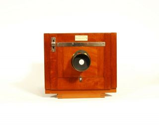 Near 1888 Rochester Optical Antique Plate Camera w/Tripod,  Wood Case,  More 4