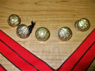 US ARTILLERY CORPORAL CHEVRONS PLUS 5 COAT BUTTONS WITH EAGLE INSIGNIA 2