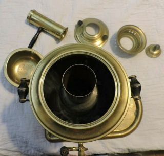 Antique/Vintage Brass/Copper Hot Water Samovar Urn Set - Multi Hallmarks - Russian? 6