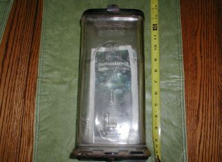 Old Antique Thick Glass Visible Mail Box - Letter Holder U.  S Mail Postal Service