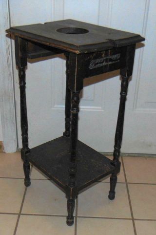 Antiquetelephone Table Small Stand Furniture Part 4 " Hole In Top