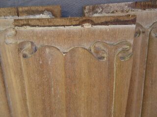 FIVE 16TH CENTURY OAK STYLE CARVED AND LIMED LINEN FOLD PANELS 2