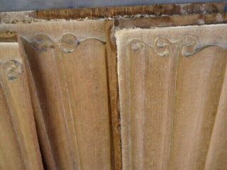 FIVE 16TH CENTURY OAK STYLE CARVED AND LIMED LINEN FOLD PANELS 3