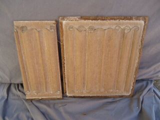 FIVE 16TH CENTURY OAK STYLE CARVED AND LIMED LINEN FOLD PANELS 4