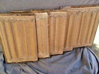 FIVE 16TH CENTURY OAK STYLE CARVED AND LIMED LINEN FOLD PANELS 5