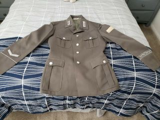 East German Army Jacket Wach Rgt F.  Dzierzynski Ddr Nva.  Size Sg 48 - 0