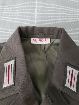 East German Army Jacket Wach Rgt F.  Dzierzynski DDR NVA.  Size sg 48 - 0 2