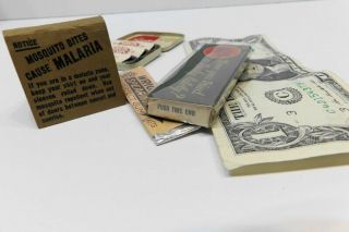 WW2 K - Ration LUCKY STRIKE GREEN Cigarette Pack & GUM,  CONDOMS,  MATCHBOOK 11