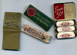 Ww2 K - Ration Lucky Strike Green Cigarette Pack & Gum,  Condoms,  Matchbook