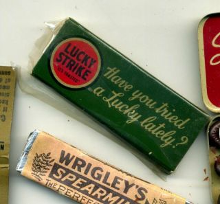 WW2 K - Ration LUCKY STRIKE GREEN Cigarette Pack & GUM,  CONDOMS,  MATCHBOOK 2