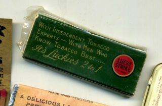 WW2 K - Ration LUCKY STRIKE GREEN Cigarette Pack & GUM,  CONDOMS,  MATCHBOOK 3