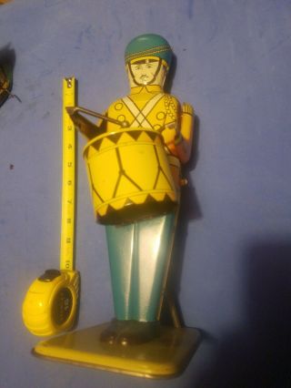 Antique Wolverine No.  27 Drum Major Mechanical Tin Litho Wind Up Toy Great