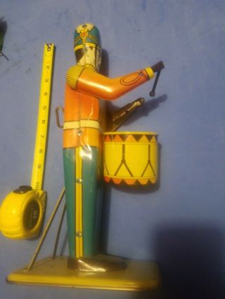 Antique WOLVERINE No.  27 DRUM MAJOR Mechanical Tin Litho Wind Up Toy GREAT 3
