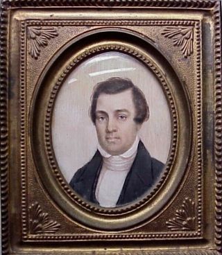 Rare Miniature Portrait Of Gentleman,  England,  C.  1800 - 25