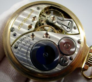 Elgin RR Pocket Watch 12K Gold Filled Case 21j 16s B.  W.  Raymond Movement Runs 8