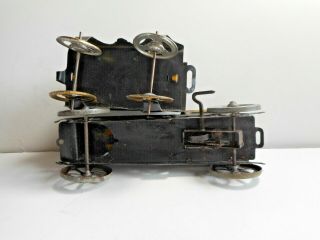 German ISSMAYER Tin Windup Clockwork Floor Train Steam Engine Coach Toys 1920s 5