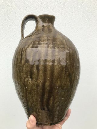 Antique 1 gallon CATAWBA VALLEY - NORTH CAROLINA southern pottery whiskey jug 3