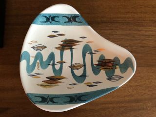 Mcm Sascha Brastoff Atomic Form Pottery Dish Googie