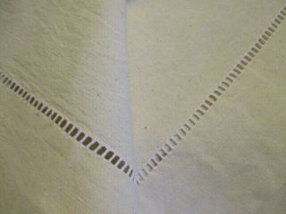 Vintage French Metis Linen Sheet With Ladder - Work.  80” X 104”