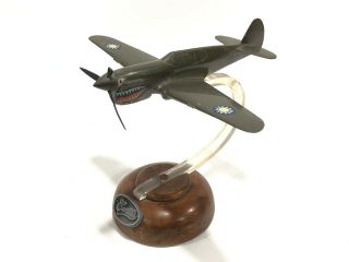 Wwii Curtiss P - 40 Flying Tigers Avg Airplane Model Factory Shop Display Antique
