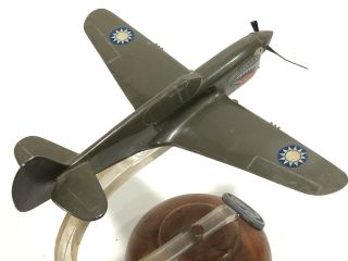 wwii Curtiss P - 40 Flying Tigers AVG airplane model factory shop display Antique 4
