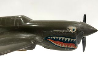 wwii Curtiss P - 40 Flying Tigers AVG airplane model factory shop display Antique 6