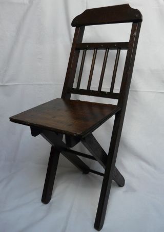 Antique Victorian Small Doll Teddy Display Folding Chair